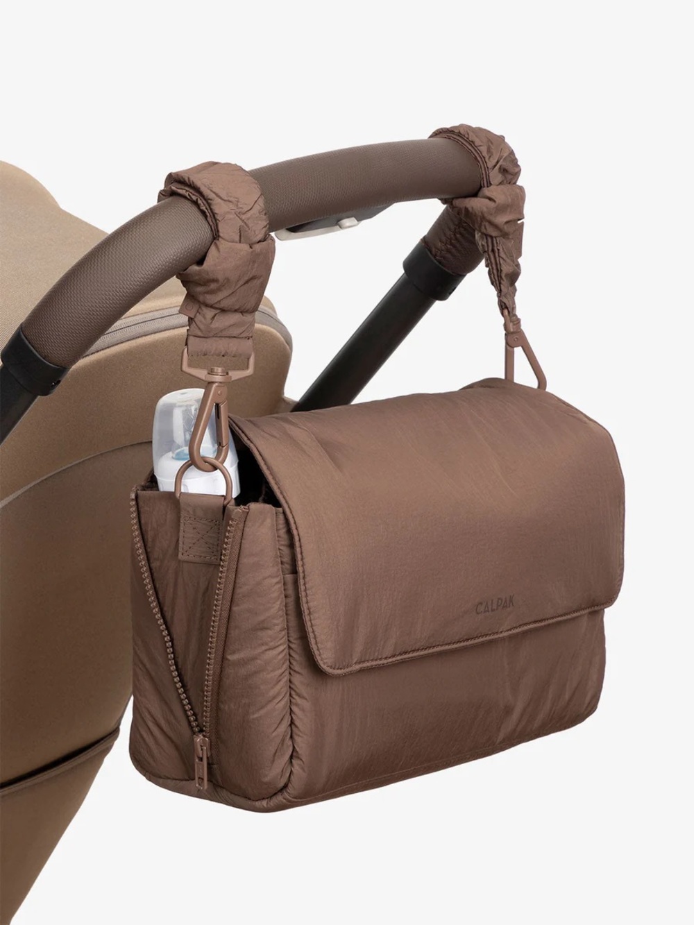 Calpak Brown Quilted Stroller Organizer Bag